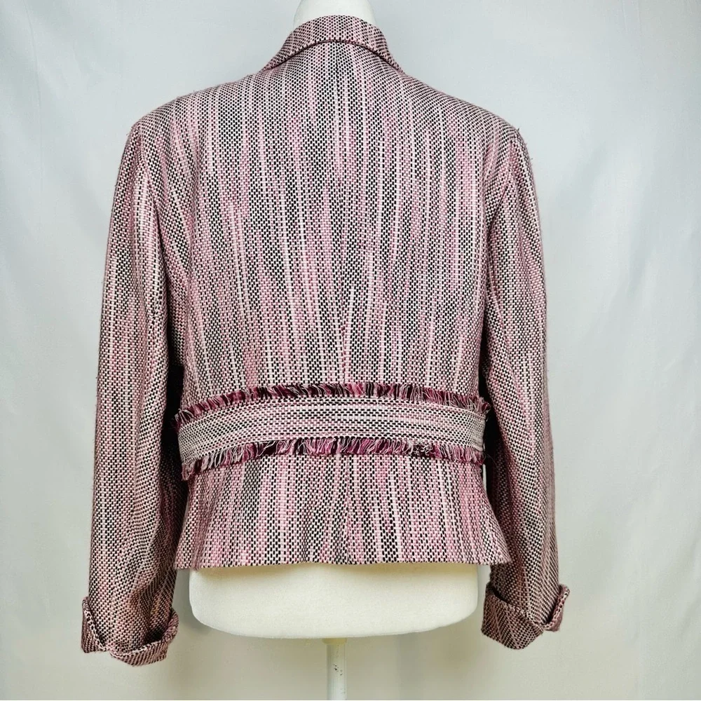 Larry Levine - Pink Tweed Jacket Size: Medium - Picture 2 of 6